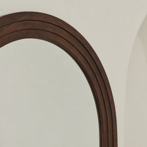 Luciano - Large Full Length Arched Dark Wood Mirror 180cm x 90cm