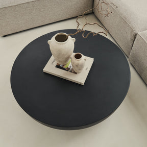 Enzo - Large Minimal Onyx Round Coffee Table