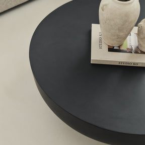 Enzo - Large Minimal Onyx Round Coffee Table