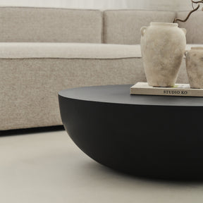Enzo - Large Minimal Onyx Round Coffee Table