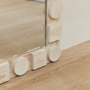 Noah - Large Full Length White Washed Wood Mirror 171cm x 76cm