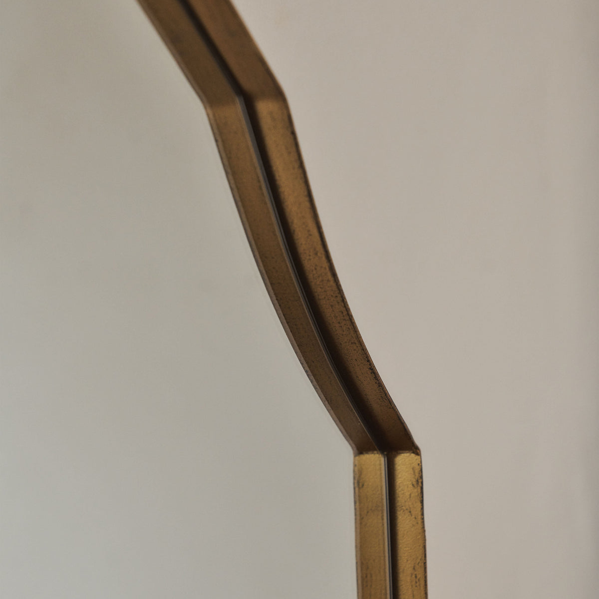 Isla - Gold Wide Arched Metal Overmantle Wall Mirror 120cm x 90cm