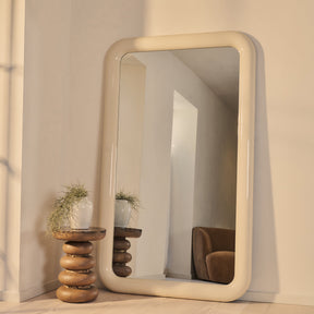 Obsidian - Full Length Rectangular Ivory Gloss Extra Large Mirror 200cm x 120cm