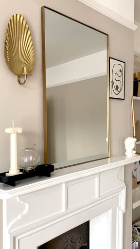 Gold Rectangular Metal Wall Mirror showcase video