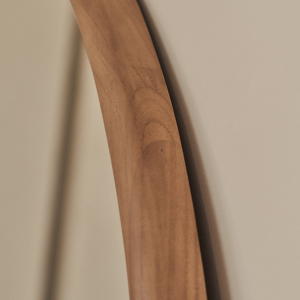 Amora - Large Warm Wood Round Wall Mirror 100cm x 100cm