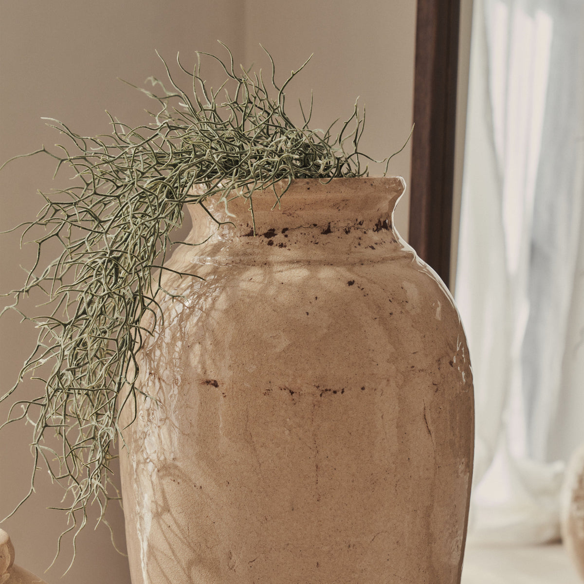 Cadira - Large Beige Gloss Ceramic Vase